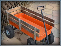 Professional Powder Coating Orange Wagon